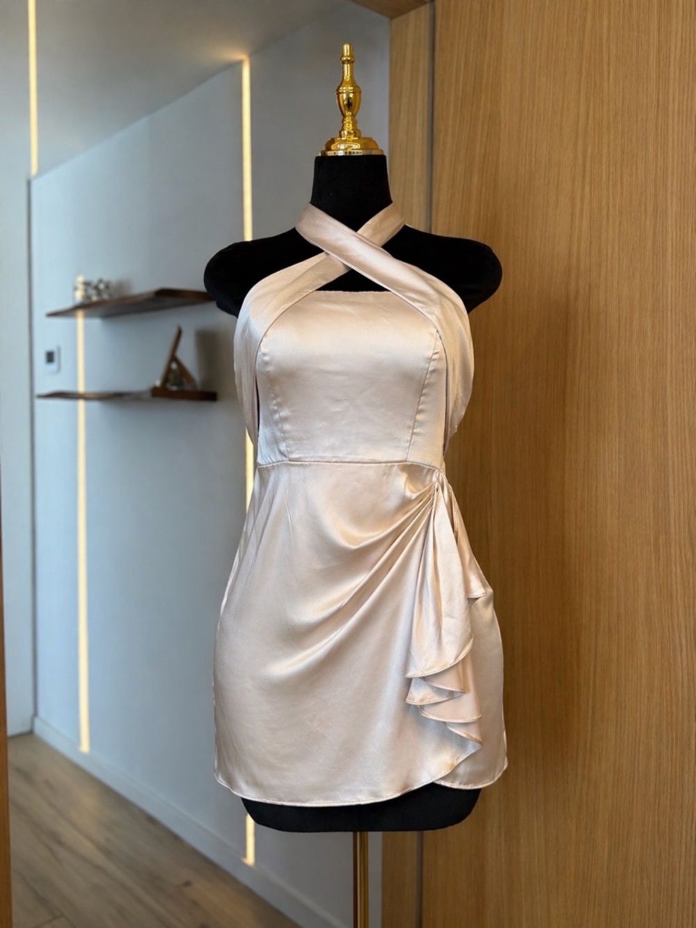 Here Comes the Sun Champagne Golden Hour Mini Dress | Golden Hour Muse